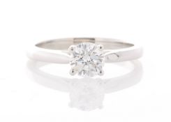 18ct White Gold Single Stone Prong Set Diamond Ring 0.73 Carats