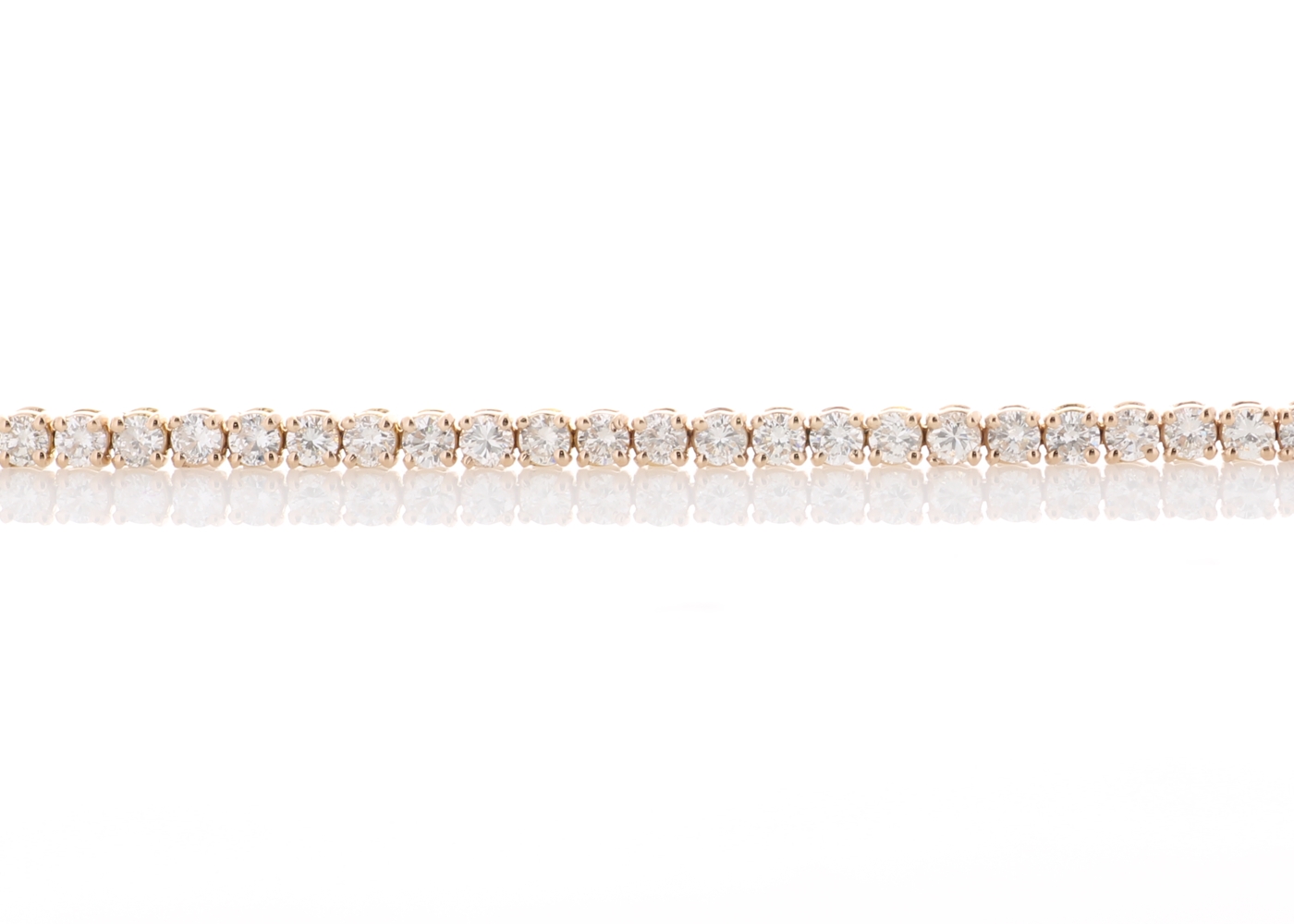 18ct Rose Gold Tennis Diamond Bracelet 4.00 Carats - Image 3 of 4