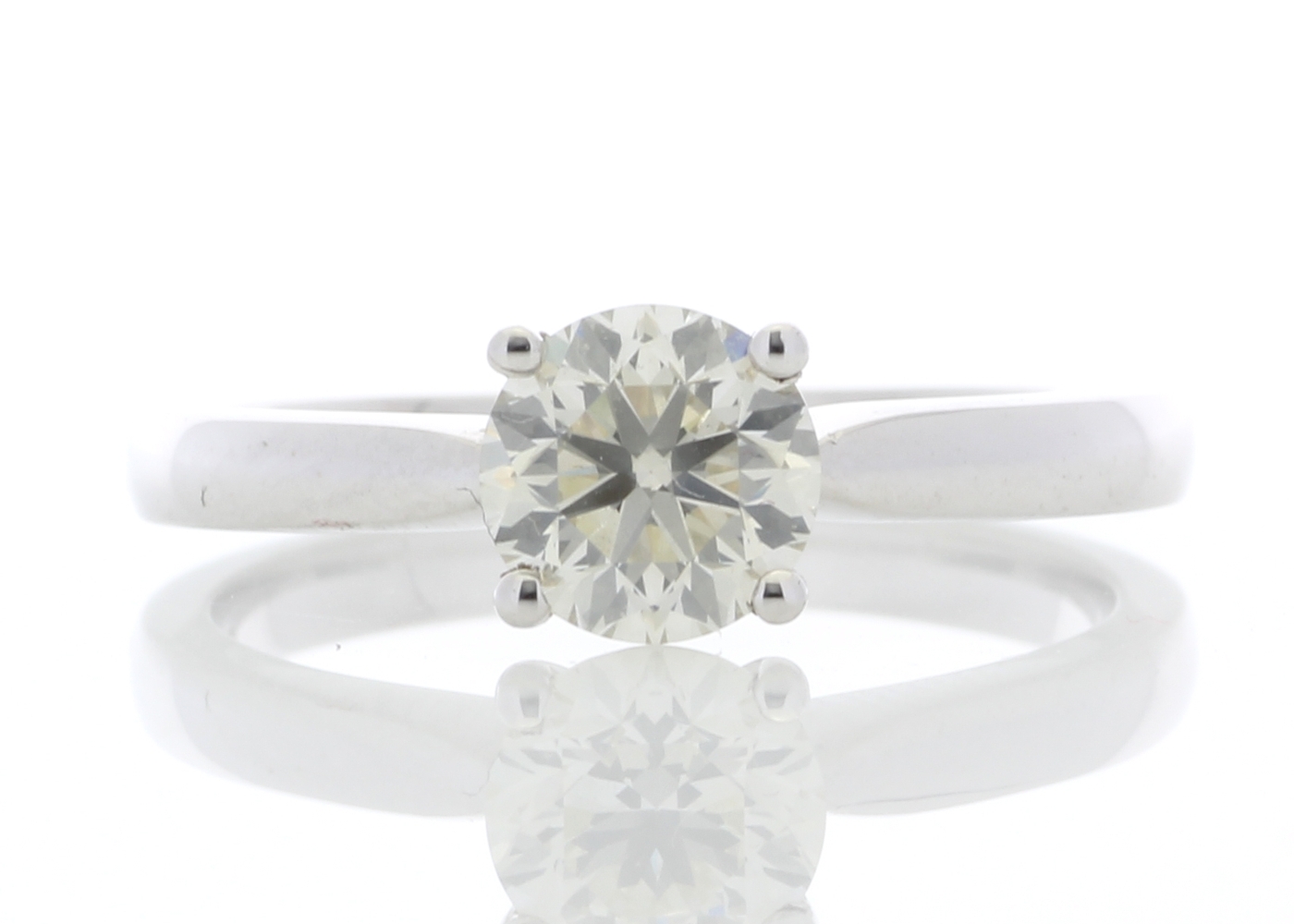 18ct White Gold Solitaire Diamond Ring 0.90 Carats