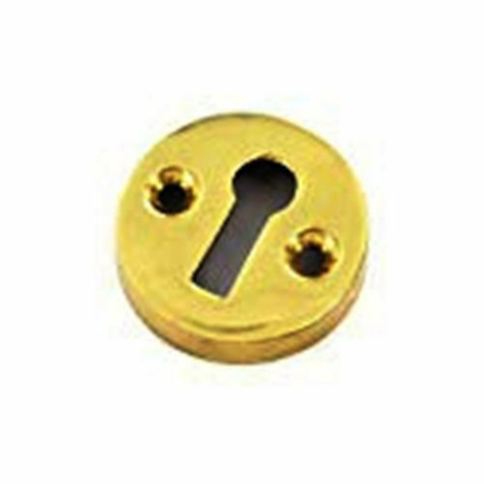 10x Victorian Brass Keyhole Escutcheon Lock Cover Plate Open 35mm Key Hole