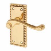 4 Pairs Georgian Lever Latch Handle Brass