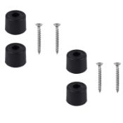 40x Door Stops Black Inc. Screws