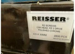 2800 x 4.5 x 30mm Reisser Screws Polished Chrome