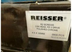 2800 x 4.5 x 30Mm Reisser Screws Polished Chrome