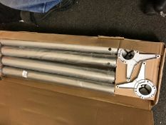 Set Of 4 Metal Breakfast Bar / Worktop Table Legs With Fixing Brackets. 71cm