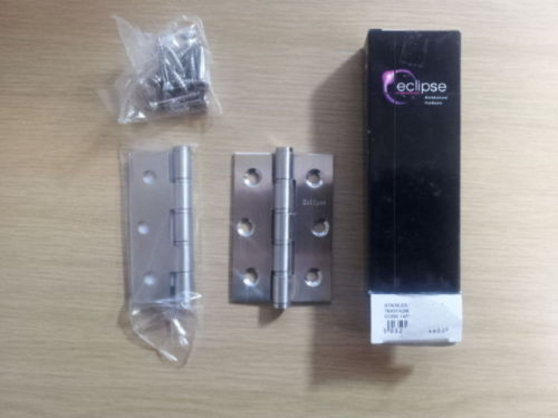 5 x Eclipse 76x51 x 2mm Stainless Steel Hinges With Screws