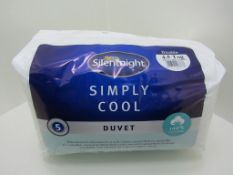 2 x Silentnight Simply Cool Duvet. 4.5 Tog, White, Double Bed. Hypo Allergenic