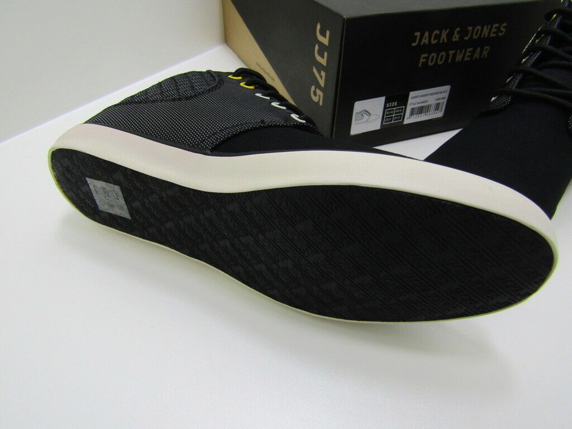 Jack & Jones Hi Top Sneakers, Trainers. Black. Size UK 8 - Image 5 of 8