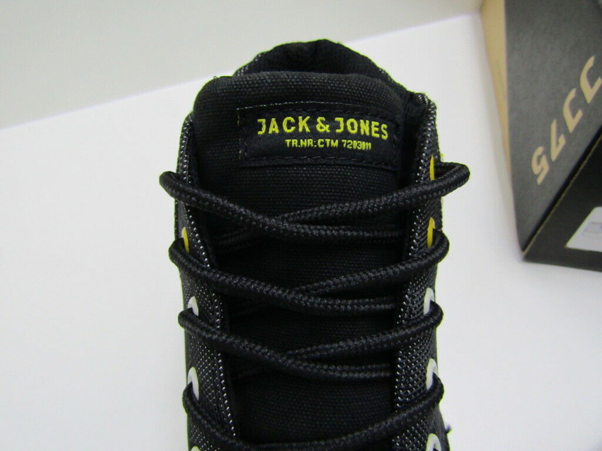 Jack & Jones Hi Top Sneakers, Trainers. Black. Size UK 8 - Image 7 of 8