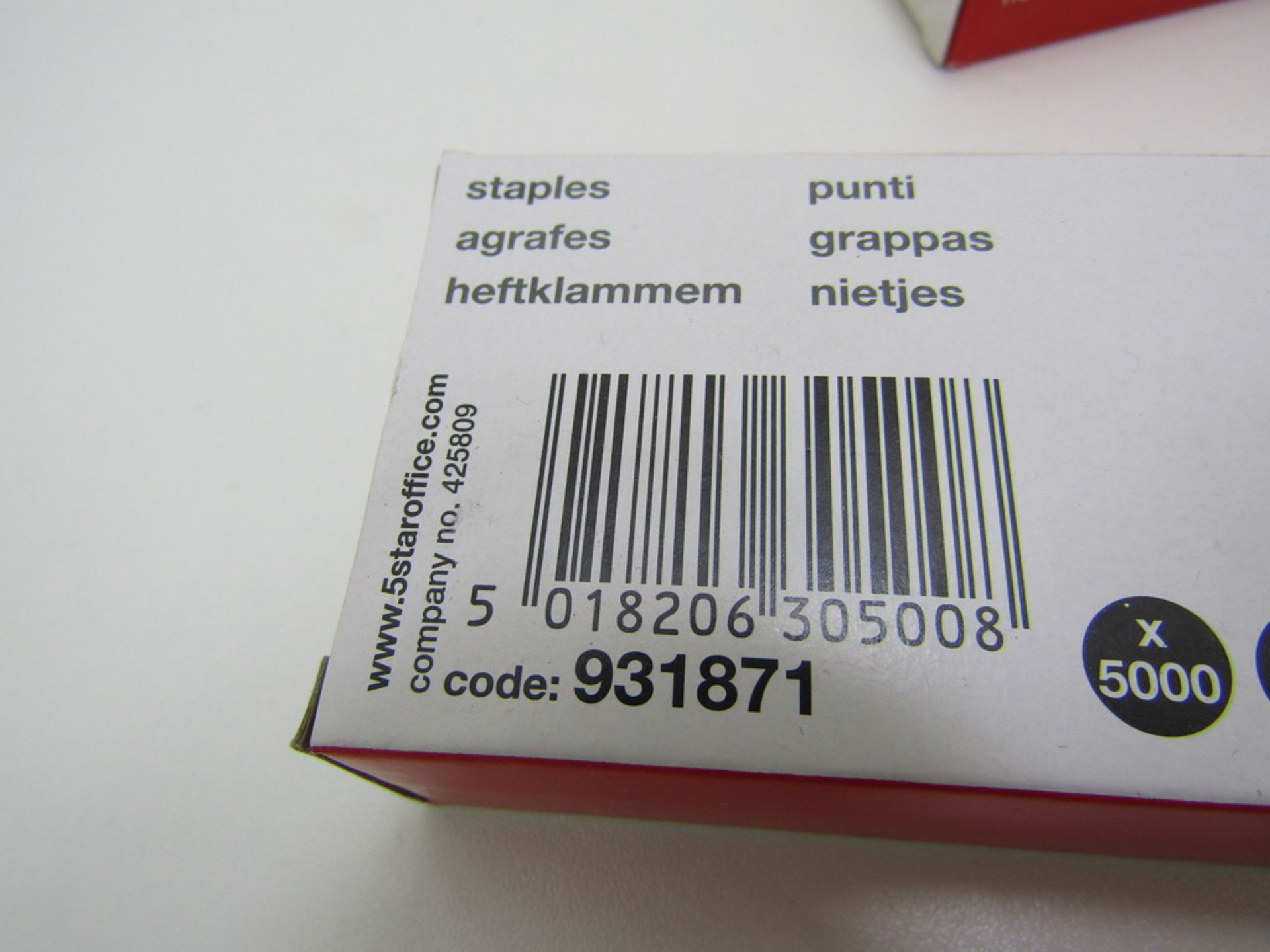 100 x Boxes Of Staples. Size B8. 5000 Per Box - Image 3 of 4