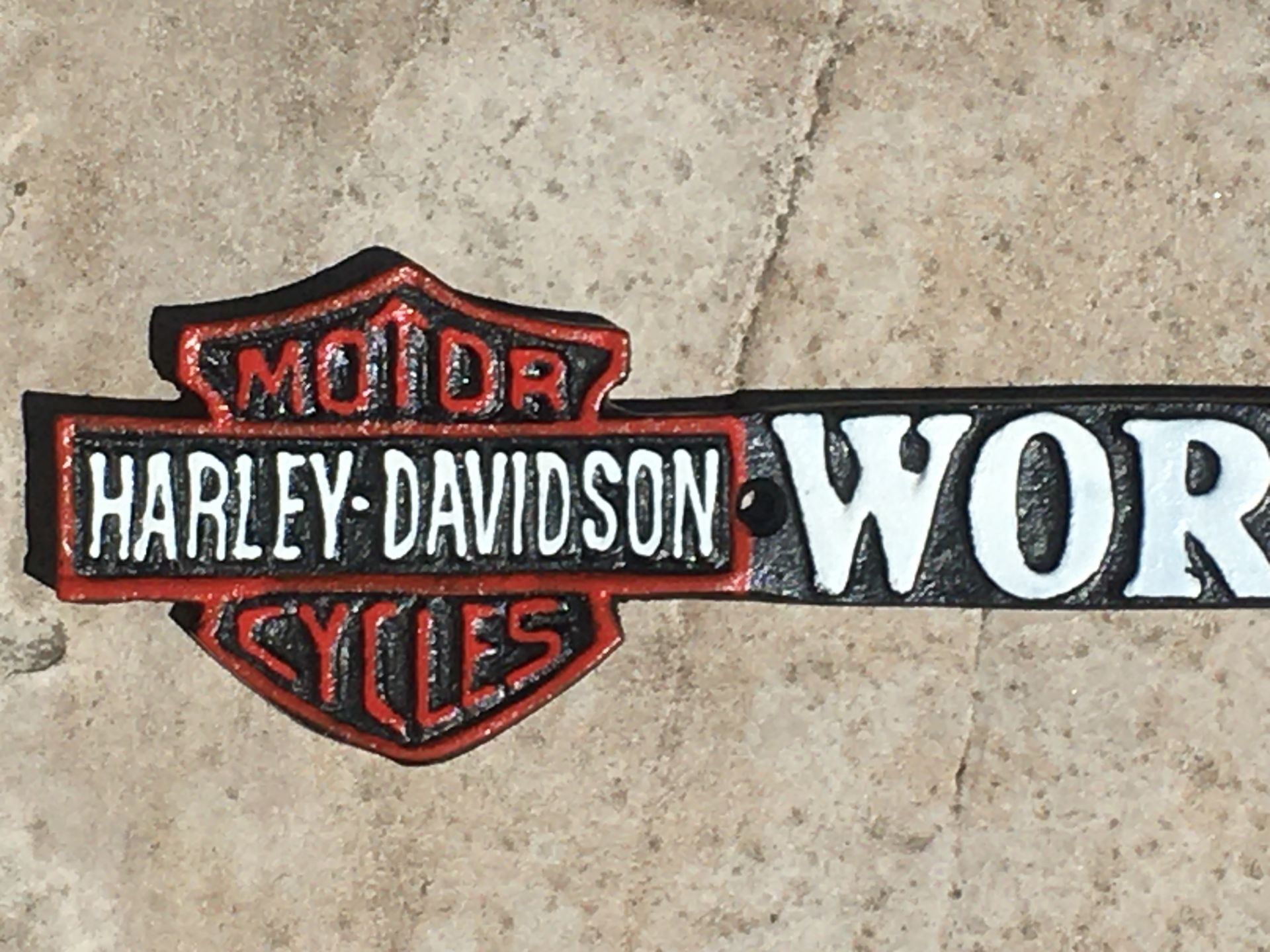 Collection Of Harley Davidson Cast Iron Signs - Image 15 of 16