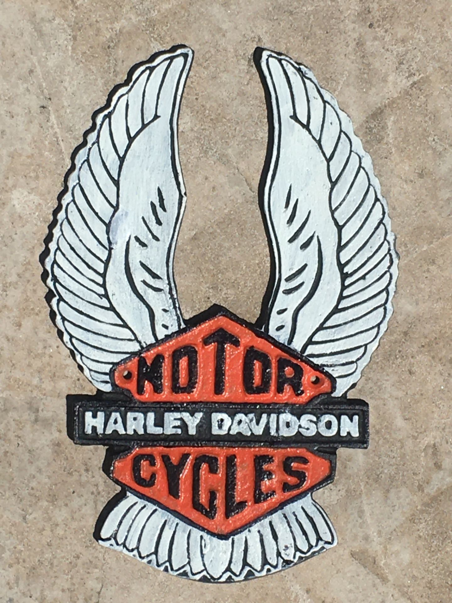 Collection Of Harley Davidson Cast Iron Signs - Image 4 of 16