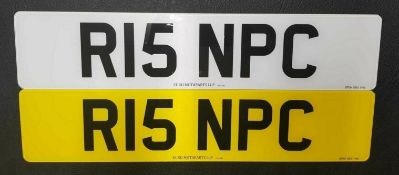 R15 NPC Cherished Private Personalised Number Plate on Retention Ideal Gift