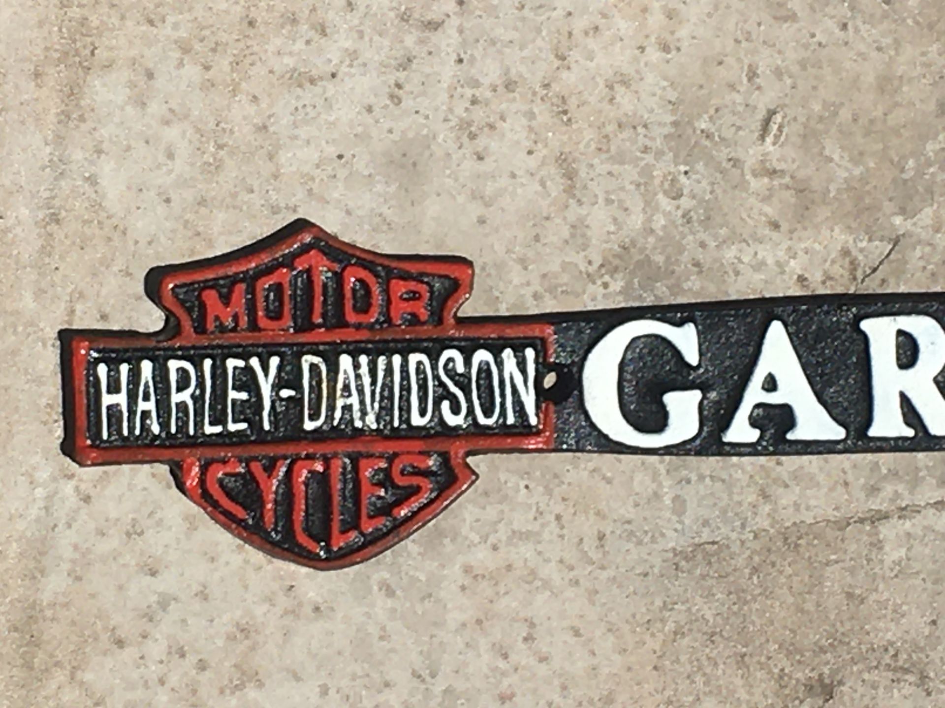 Collection Of Harley Davidson Cast Iron Signs - Image 12 of 16