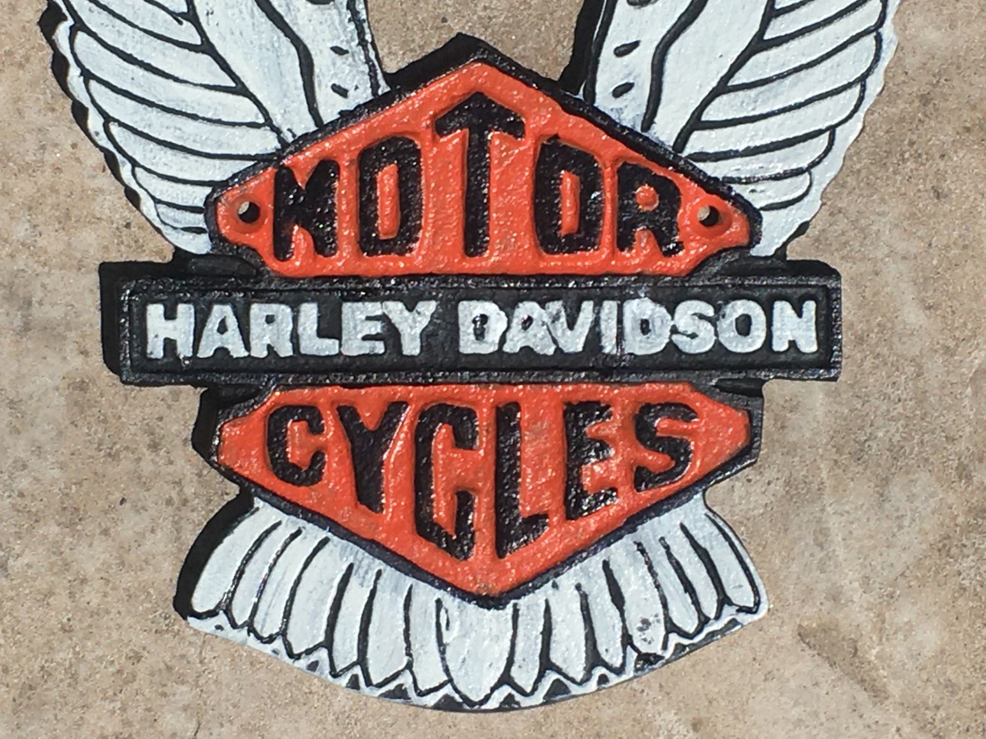 Collection Of Harley Davidson Cast Iron Signs - Image 5 of 16