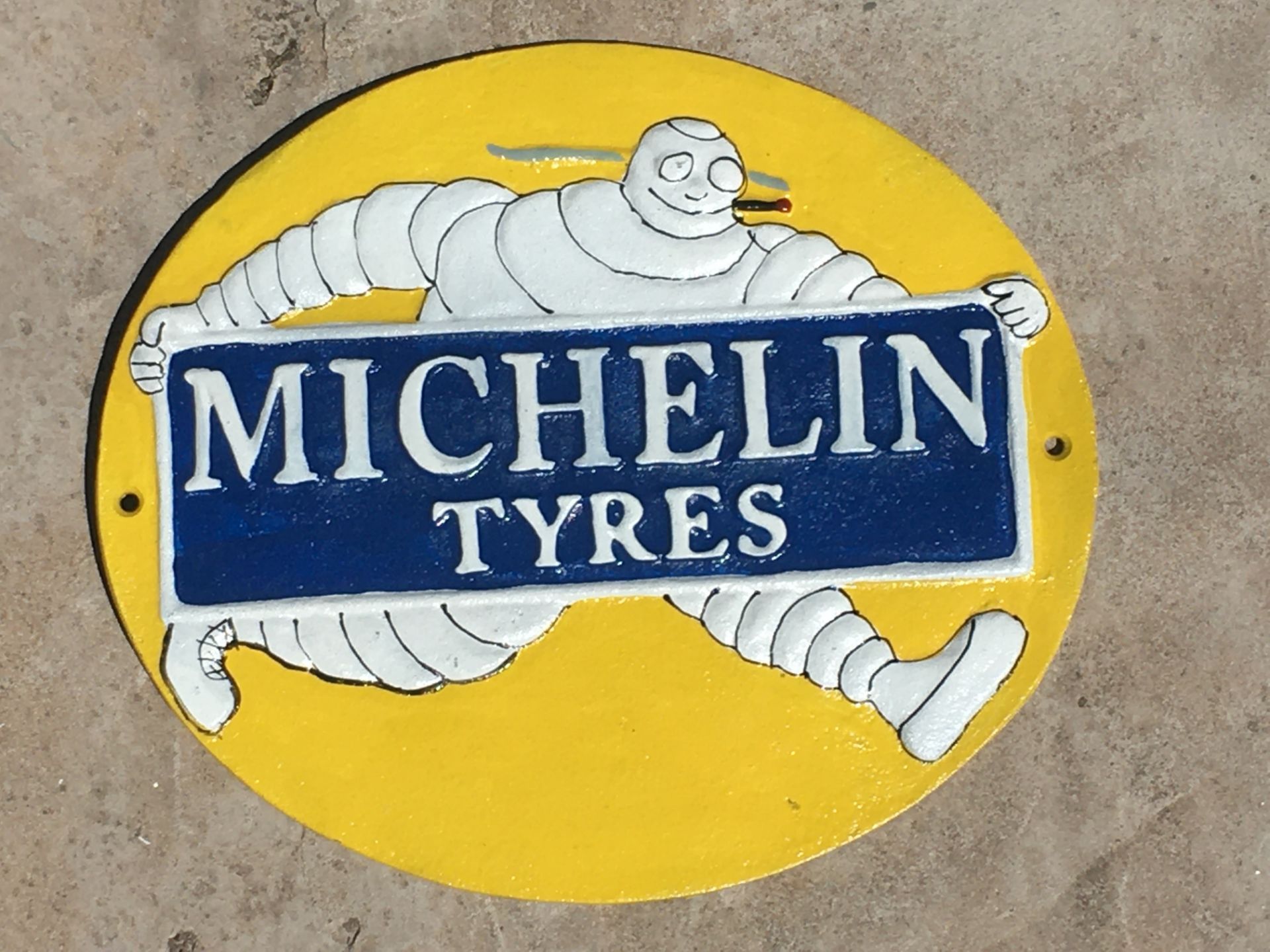 Collection of Petrol, Oil, Tyre Cast Iron Signs - Image 6 of 17