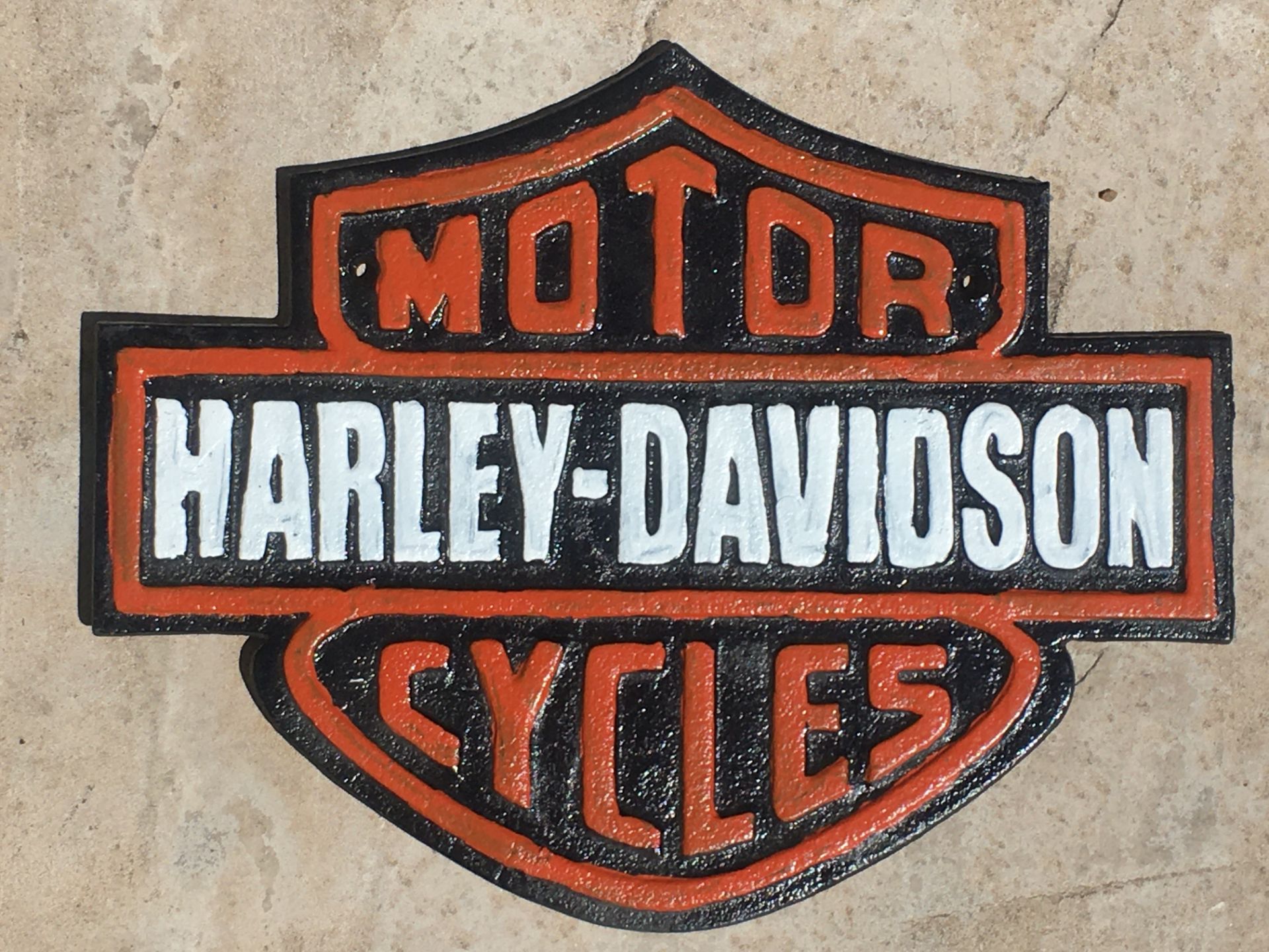 Collection Of Harley Davidson Cast Iron Signs - Image 2 of 16