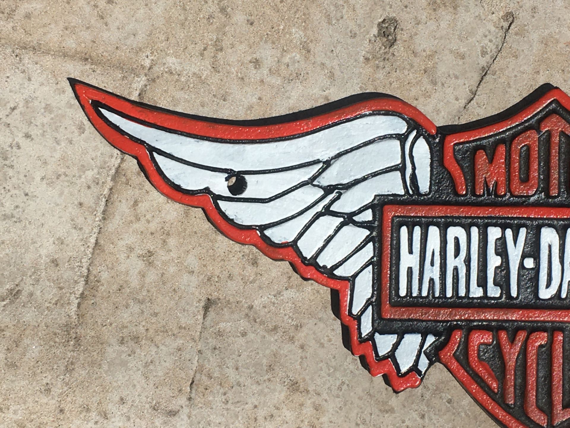 Collection Of Harley Davidson Cast Iron Signs - Image 9 of 16