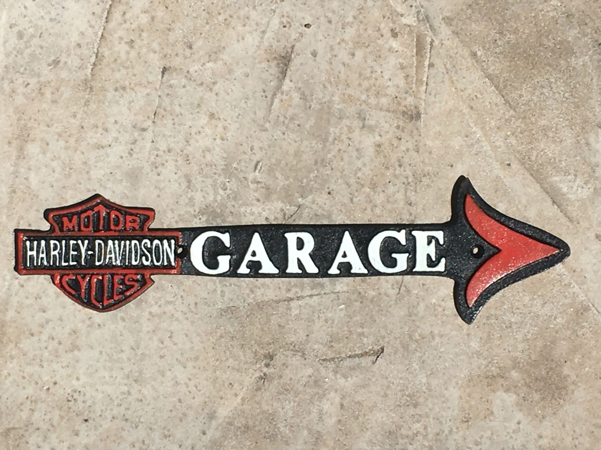 Collection Of Harley Davidson Cast Iron Signs - Image 11 of 16