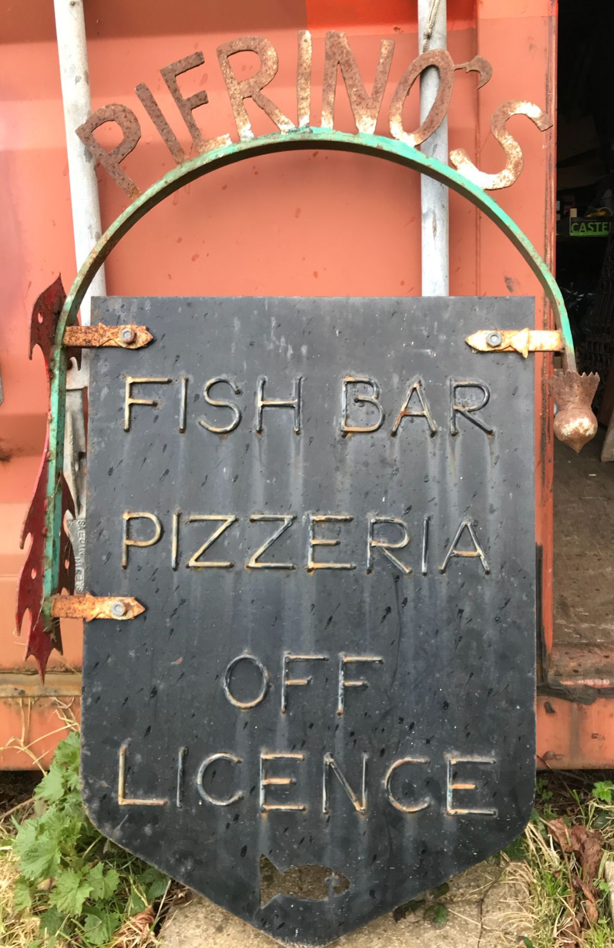 Vintage reclaimed metal sign