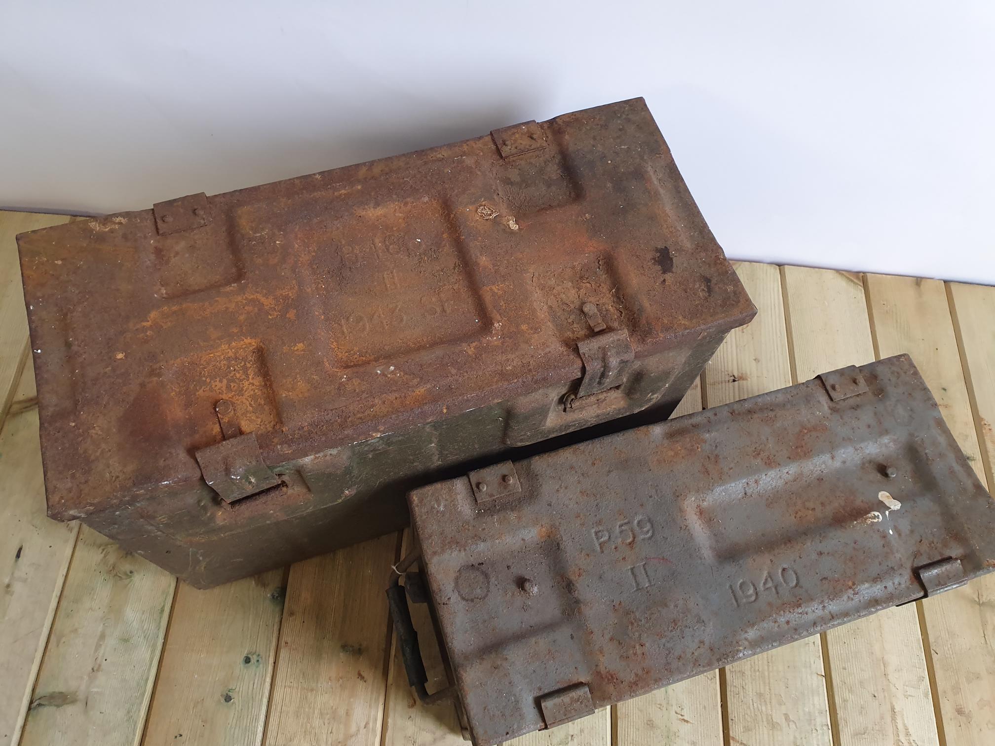 WW2 Ammunition Boxes - Image 2 of 2