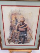 Framed Fireman Rescue Picture