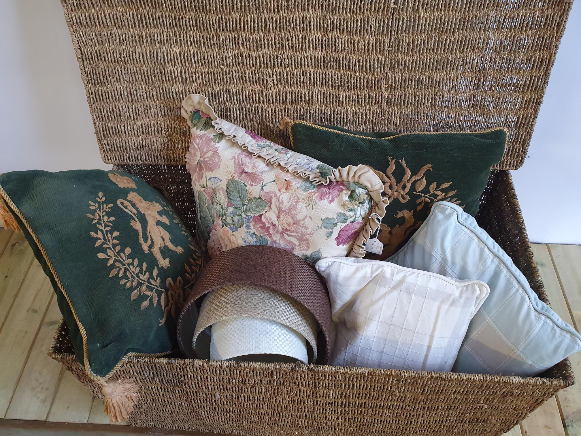 Wicker Basket and Contents - Image 2 of 2