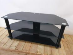 Black Glass TV Stand