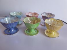 Maling Pottery Harlequin Sundae dishes