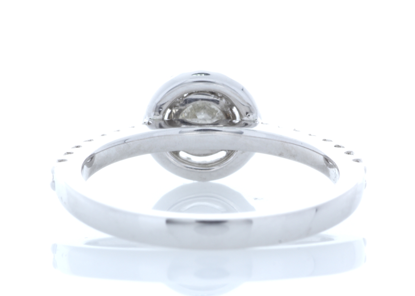 18ct White Gold Single Stone With Halo Setting Ring (0.60) 0.90 Carats - Image 3 of 5