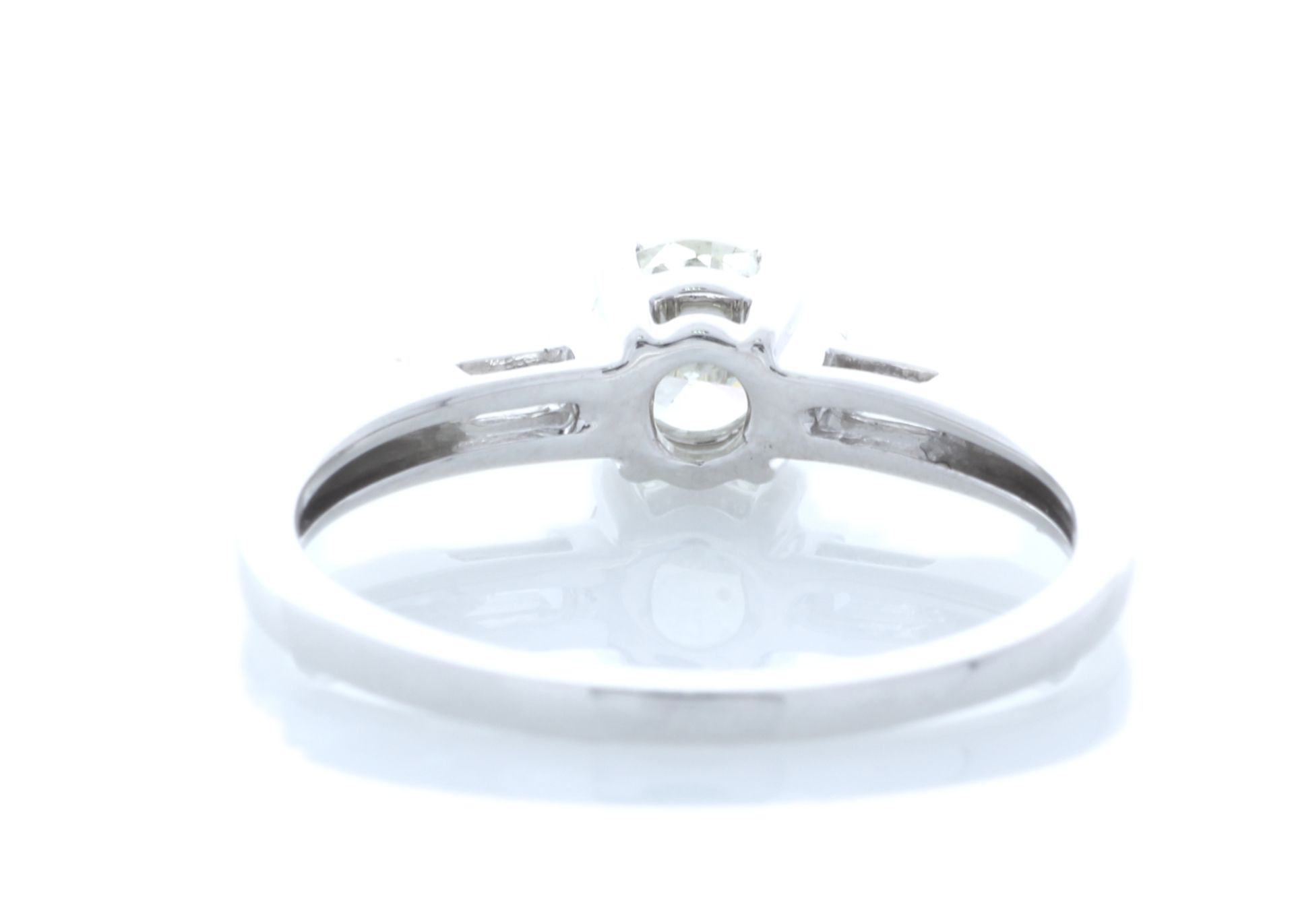 18ct White Gold Single Stone With Halo Setting Ring (0.51) 0.67 Carats - Image 3 of 5