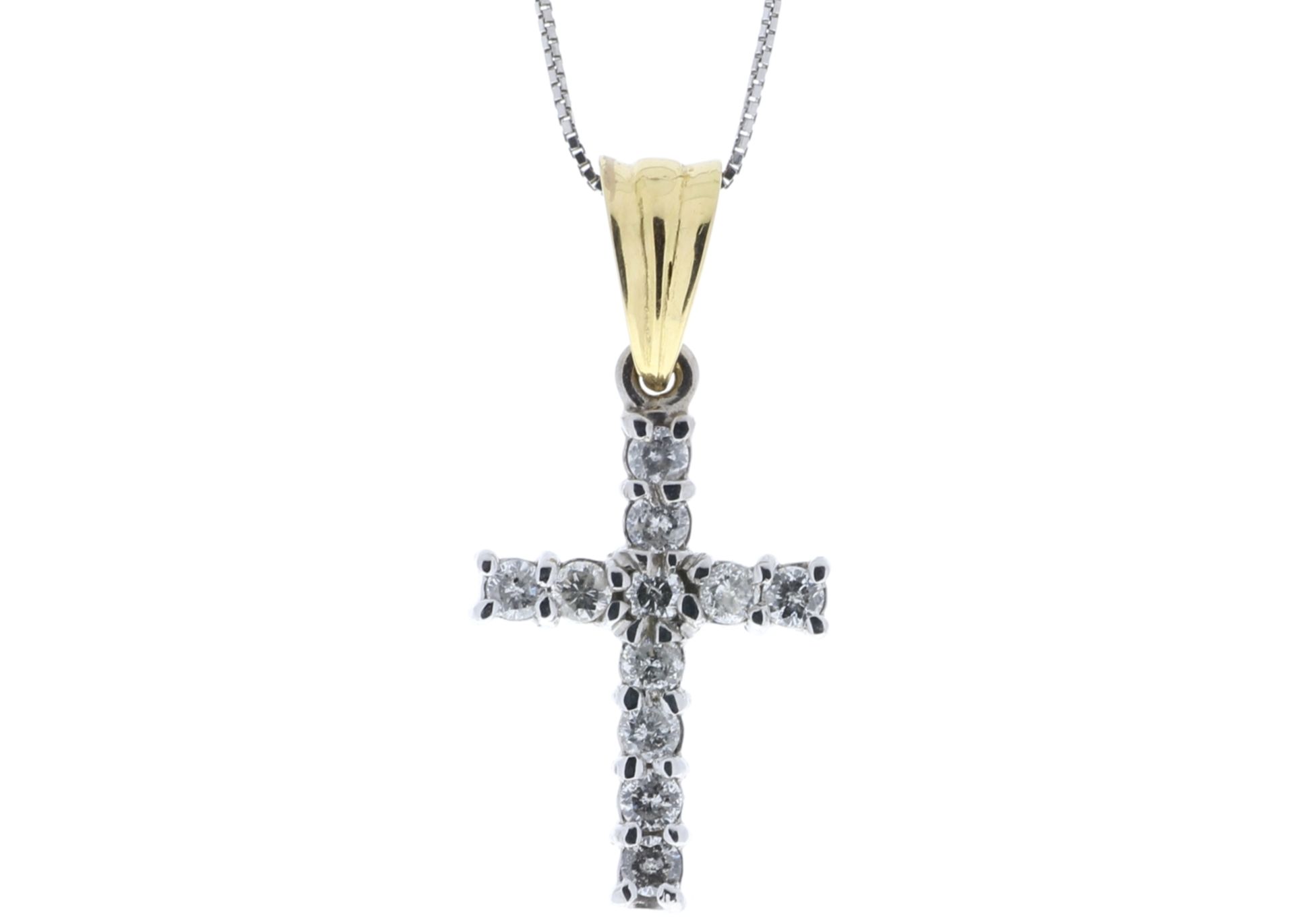18ct White Gold Diamond Cross 0.50 Carats