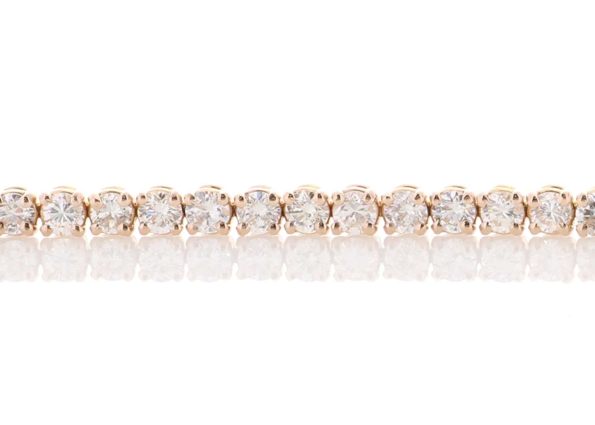18ct Rose Gold Tennis Diamond Bracelet 5.43 Carats - Image 2 of 3