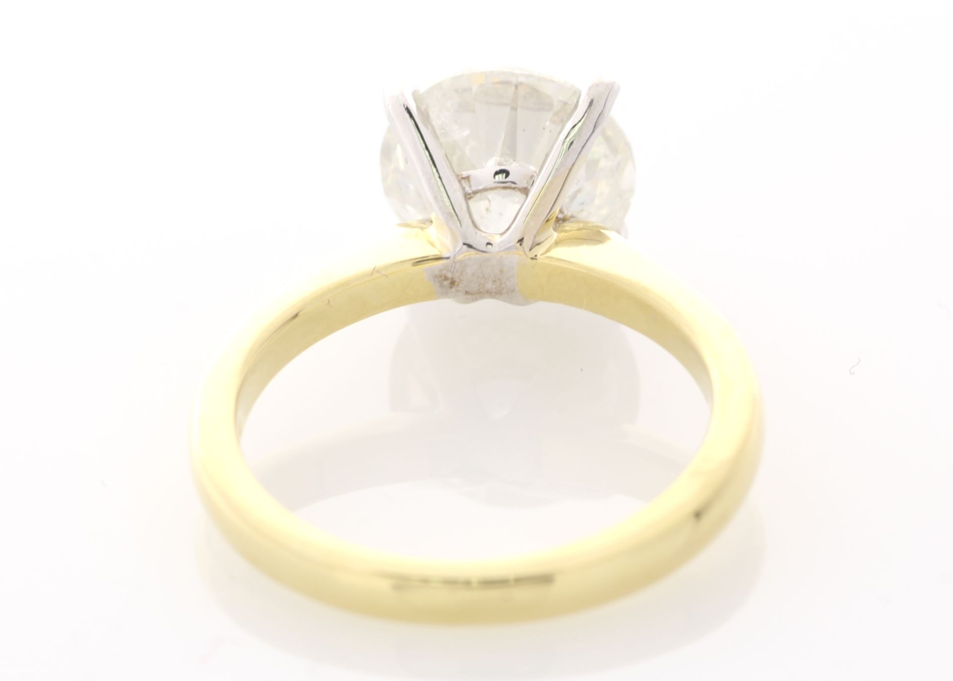 18ct Yellow Gold Single Stone Prong Set Diamond Ring 3.09 Carats - Image 3 of 5