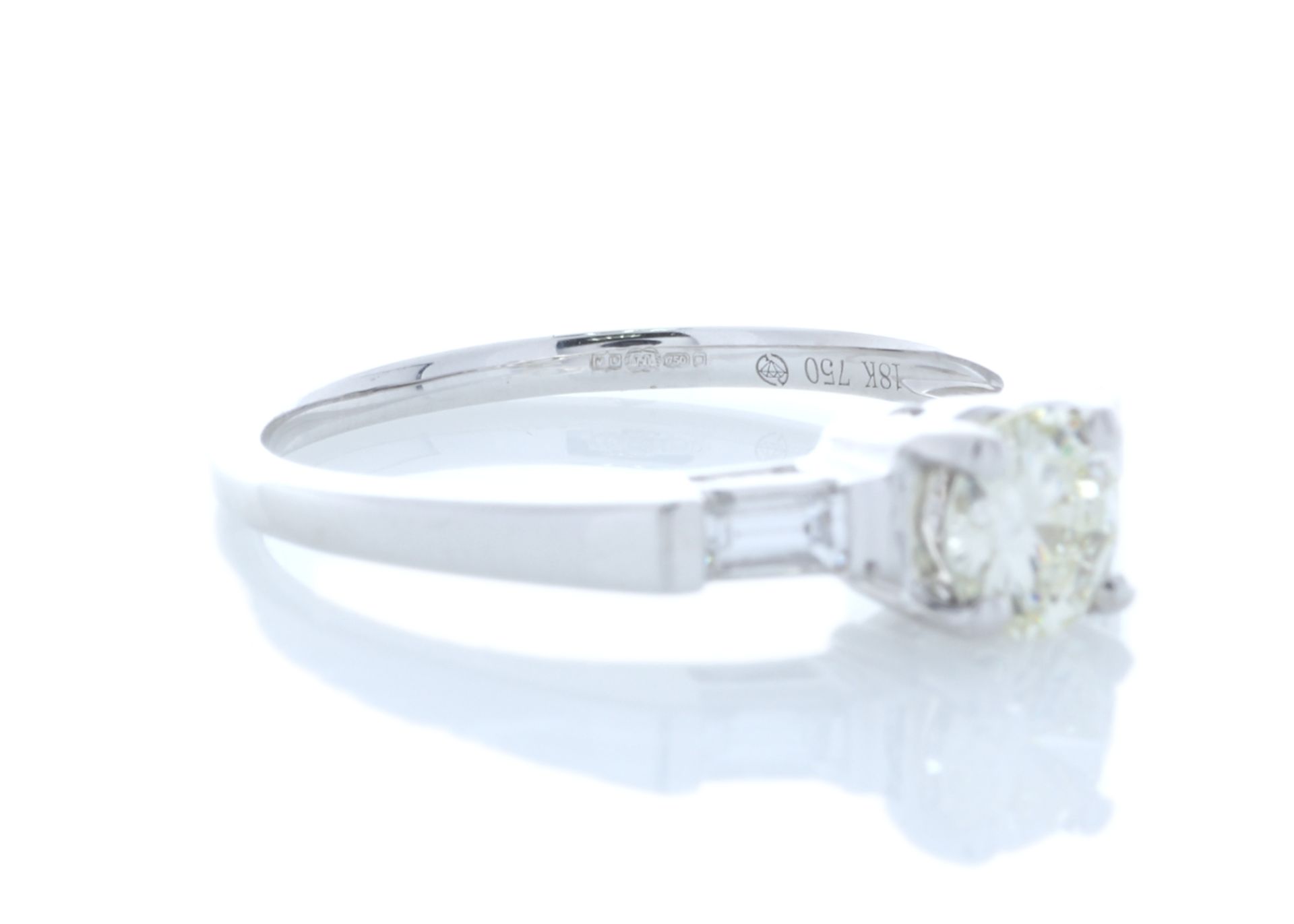 18ct White Gold Single Stone With Halo Setting Ring (0.51) 0.67 Carats - Image 4 of 5