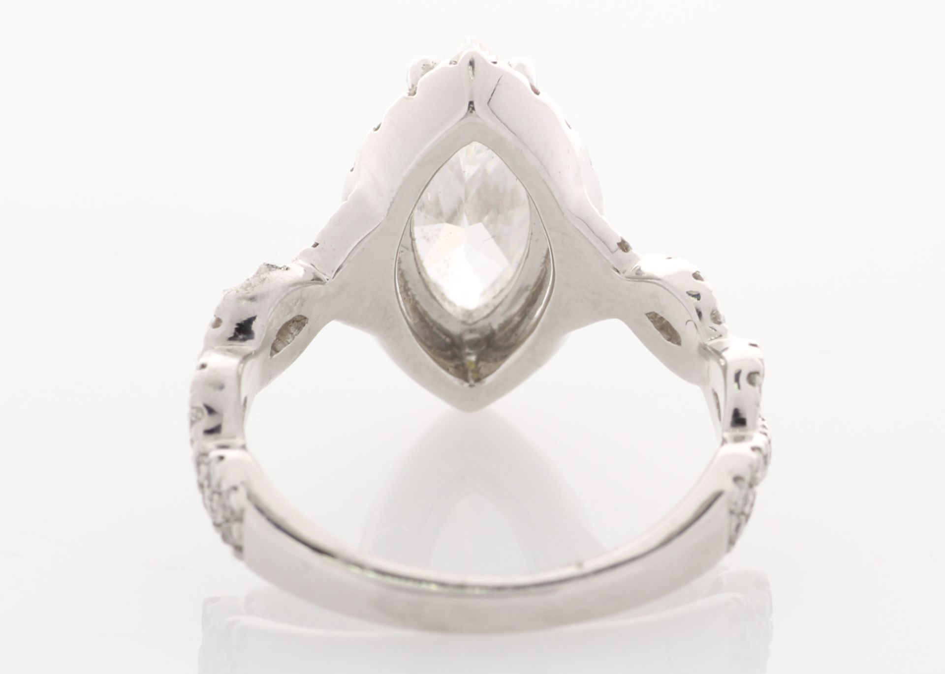 18ct White Gold Single Stone With Halo Setting Ring 2.02 Carats - Image 4 of 5