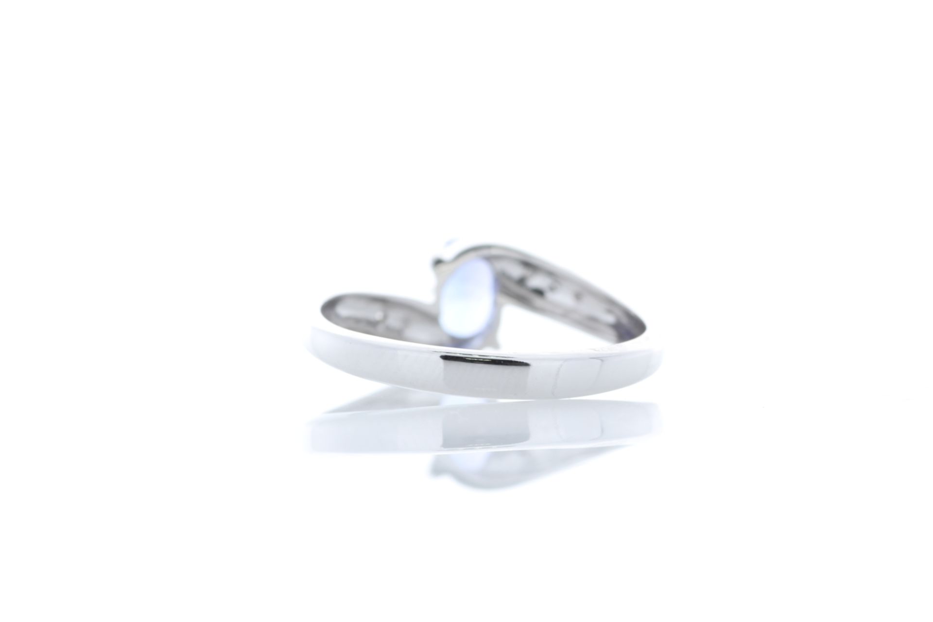 9ct White Gold Diamond And Tanzanite Ring 0.01 Carats - Image 3 of 4