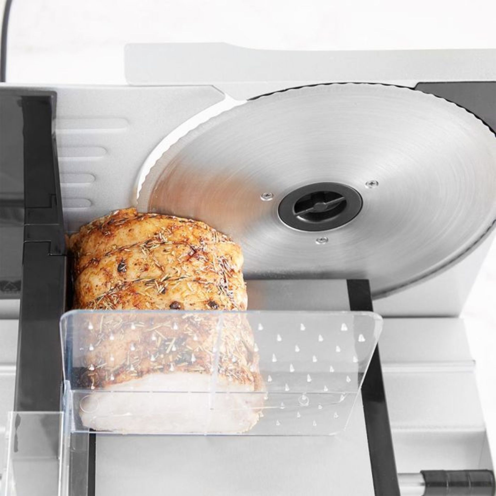 (NN65) Stainless Steel Meat Slicer Slice meat, cheese and bread smoothly and safely with this ... - Image 3 of 4