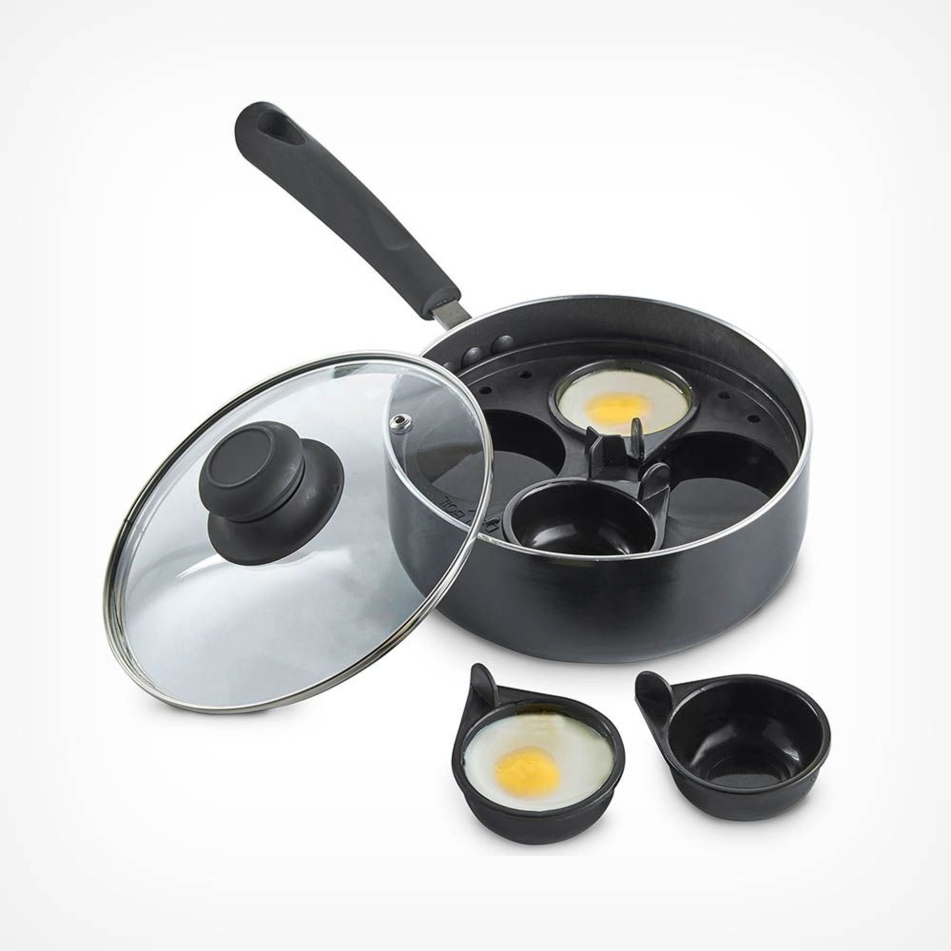 (KG34) Egg Poacher. Includes 4 removable egg cups and internal pan frame to hold them securely ... - Image 5 of 5