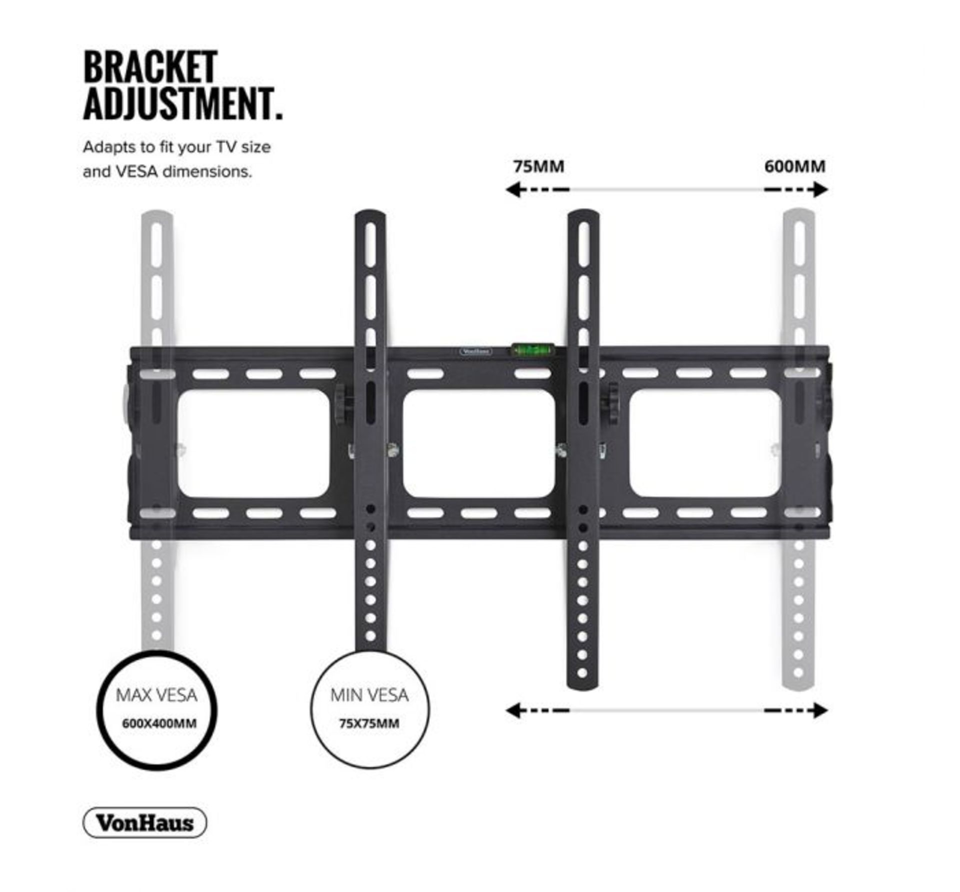 (D11) 32-70 inch Tilt TV bracket Please confirm your TV’s VESA Mounting Dimensions and Scree... - Image 3 of 4