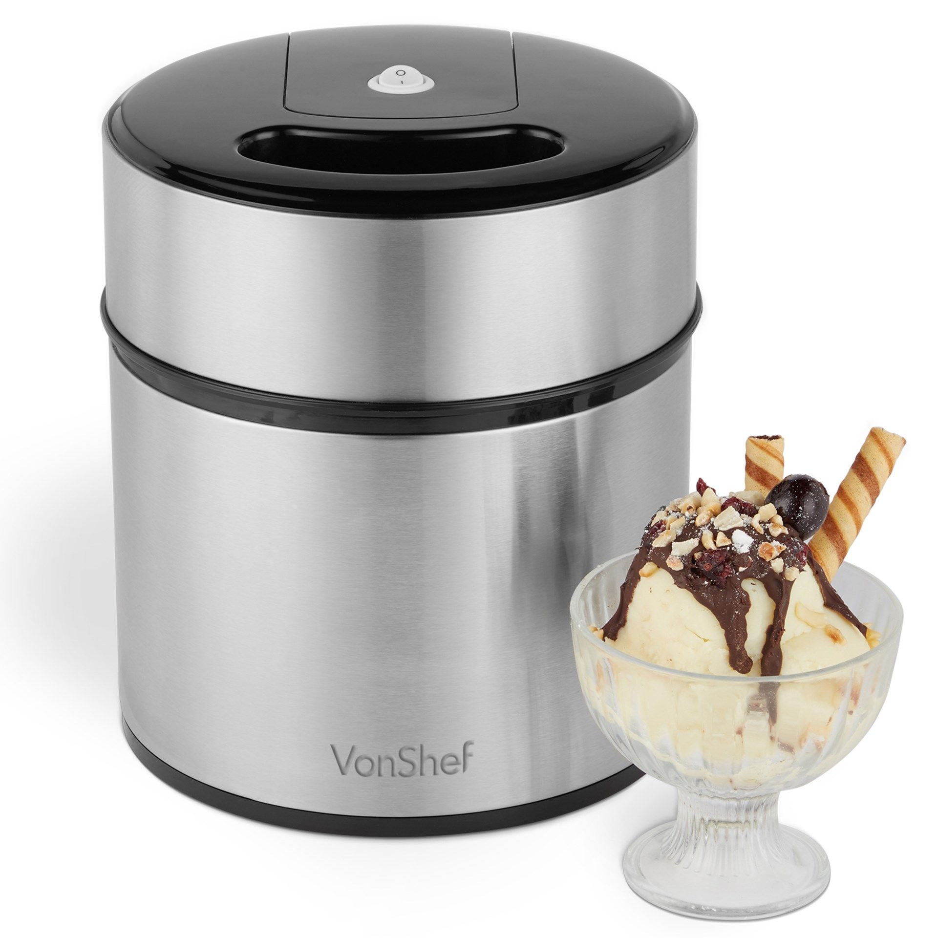 (S297) Stainless Steel Ice Cream Maker Machine with Detachable Bowl 2L Capacity TASTY HOMEMADE ... - Image 2 of 4