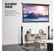 (KG6) 80-Inch Pull-Down Projector Screen. Create that buzz of the cinema at home with a large 8...