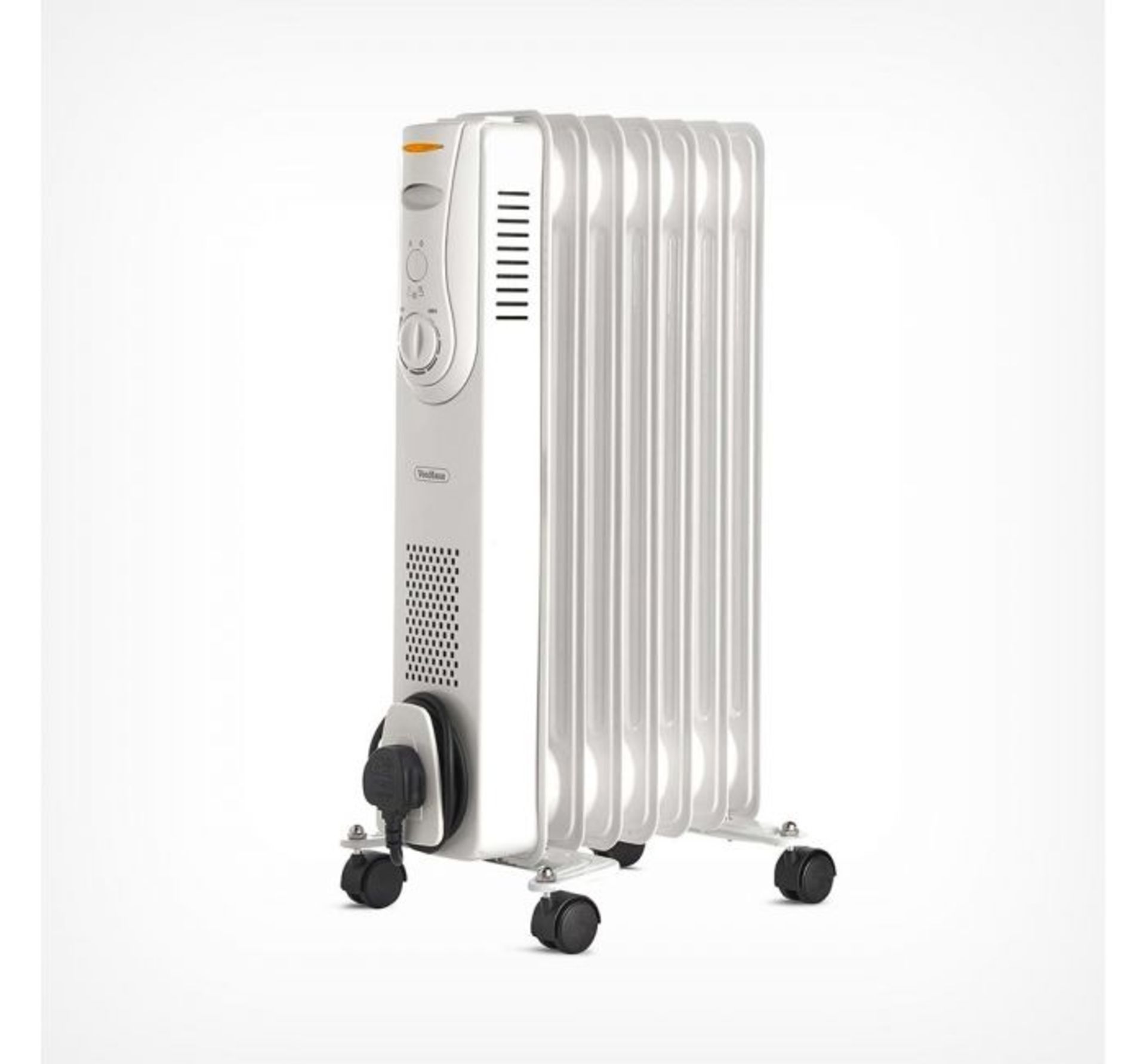 (K32) 7 Fin 1500W Oil Filled Radiator - White Equipped with 3 heat settings (600W/900W/1500W) ... - Image 2 of 3