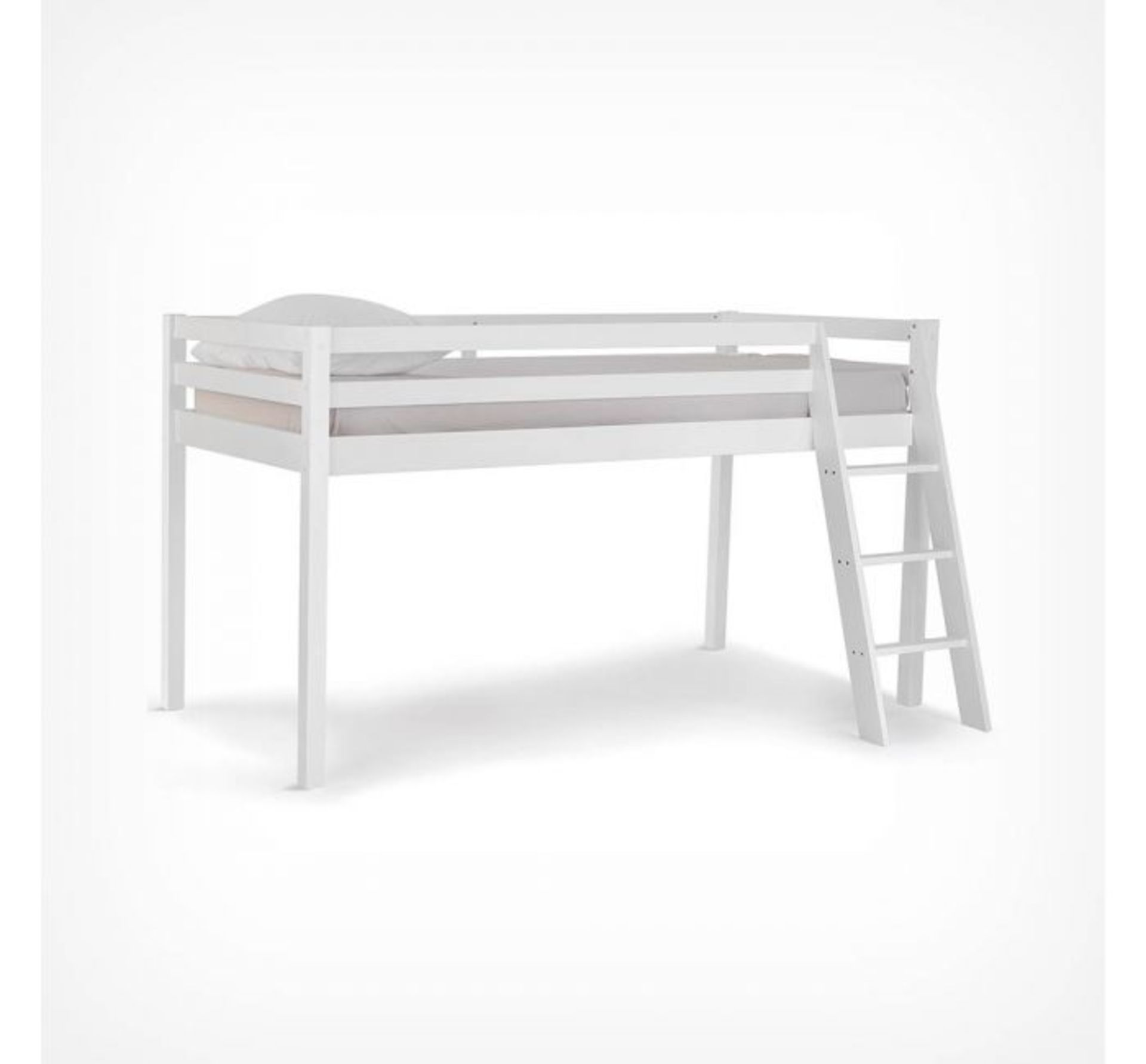 (KG11)Pine Mid Sleeper Bed. Innovative design enables you to utilise space underneath the bed ... - Image 4 of 4