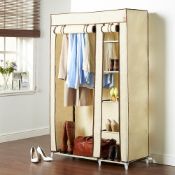 (KG12) Beige Canvas Effect Wardrobe. Practical, durable and stylish, this premium quality canva...