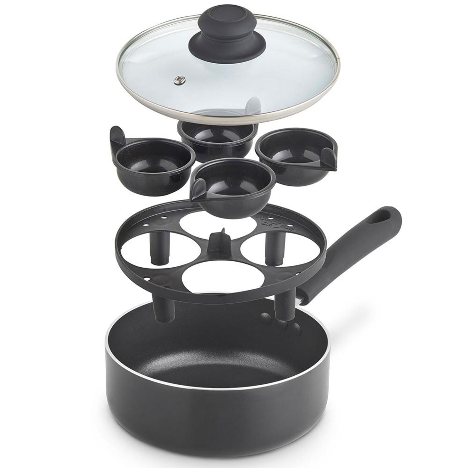 (KG34) Egg Poacher. Includes 4 removable egg cups and internal pan frame to hold them securely ... - Image 2 of 5