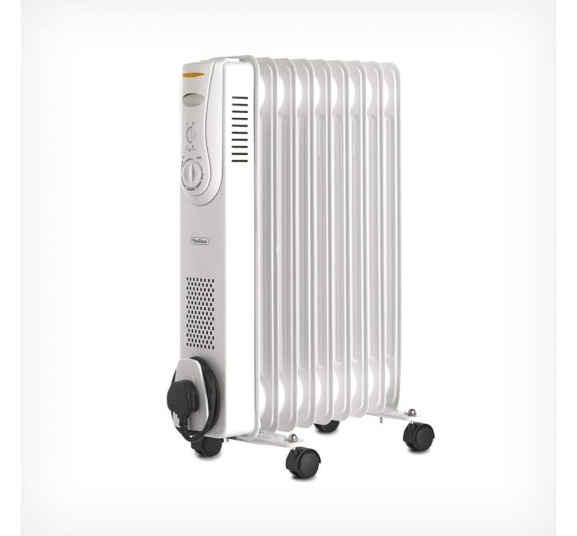 (D6) 9 Fin 2000W Oil Filled Radiator - White Equipped with 3 heat settings (800W/1200W/2000W) ... - Image 2 of 4