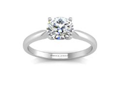 18ct White Gold Single Stone Claw Set Diamond Ring J SI 0.20 Carats