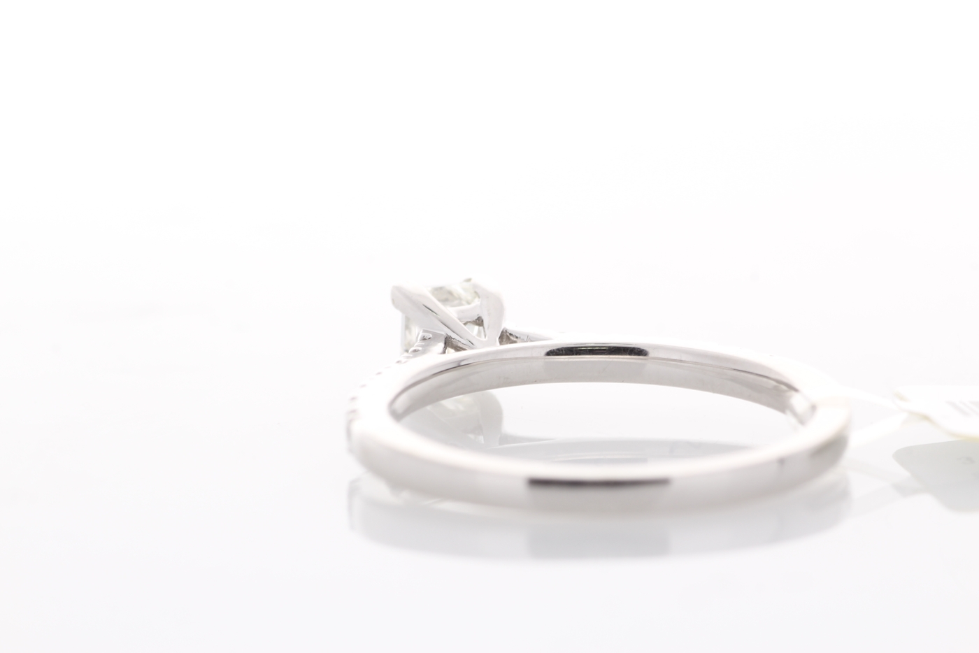 18ct White Gold Single Stone Prong Set With Stone Set Shoulders Diamond Ring 0.61 Carats - Image 5 of 5