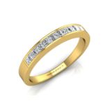 9ct Channel Set Semi Eternity Diamond Ring 0.50 Carats